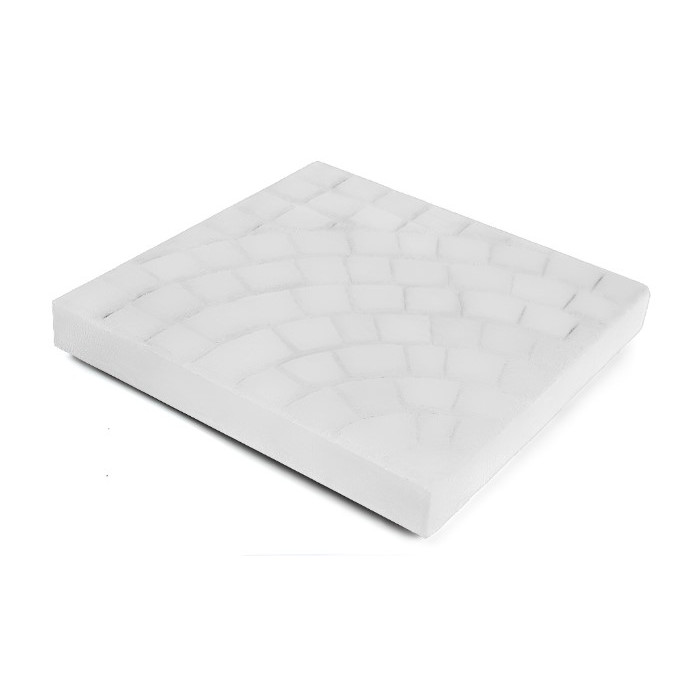 Квадратная тротуарная плитка 400х400х50 солнышко Белый