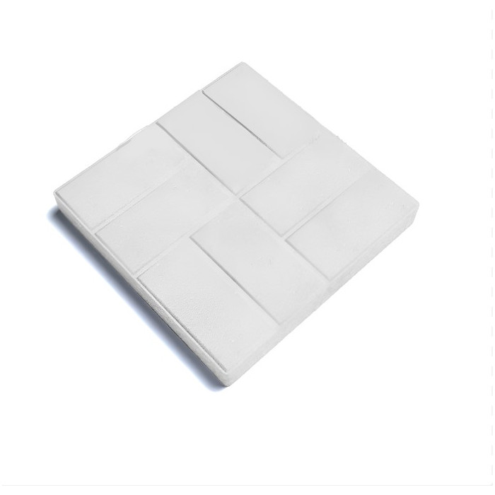 Квадратная тротуарная плитка 500х500х70 паркет Белый